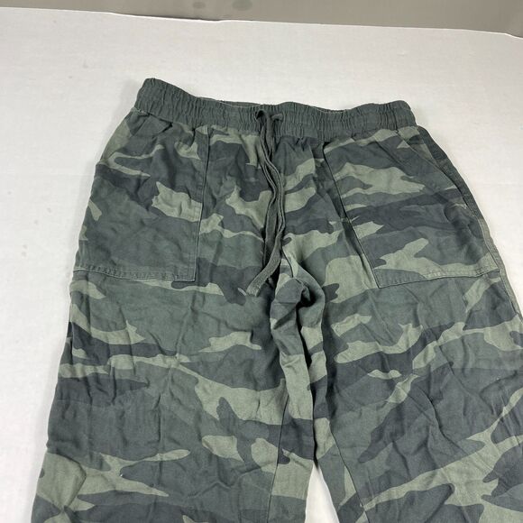 Splendid Womens Camo Print Jogger Pants Size Small Stretch Waist Tapered Leg - Picture 3 of 12